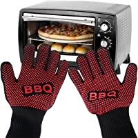Pupow Guantes del horno Resistente al calor guantes de cocina para barbacoa mitones caliente Horno mejores aislantes Hot…